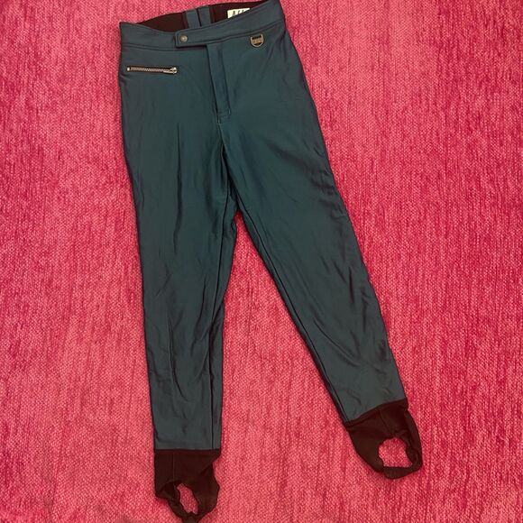 Nils Vintage Ski Snowboard Snow Pants Teal Green Size 10 - Picture 1 of 13
